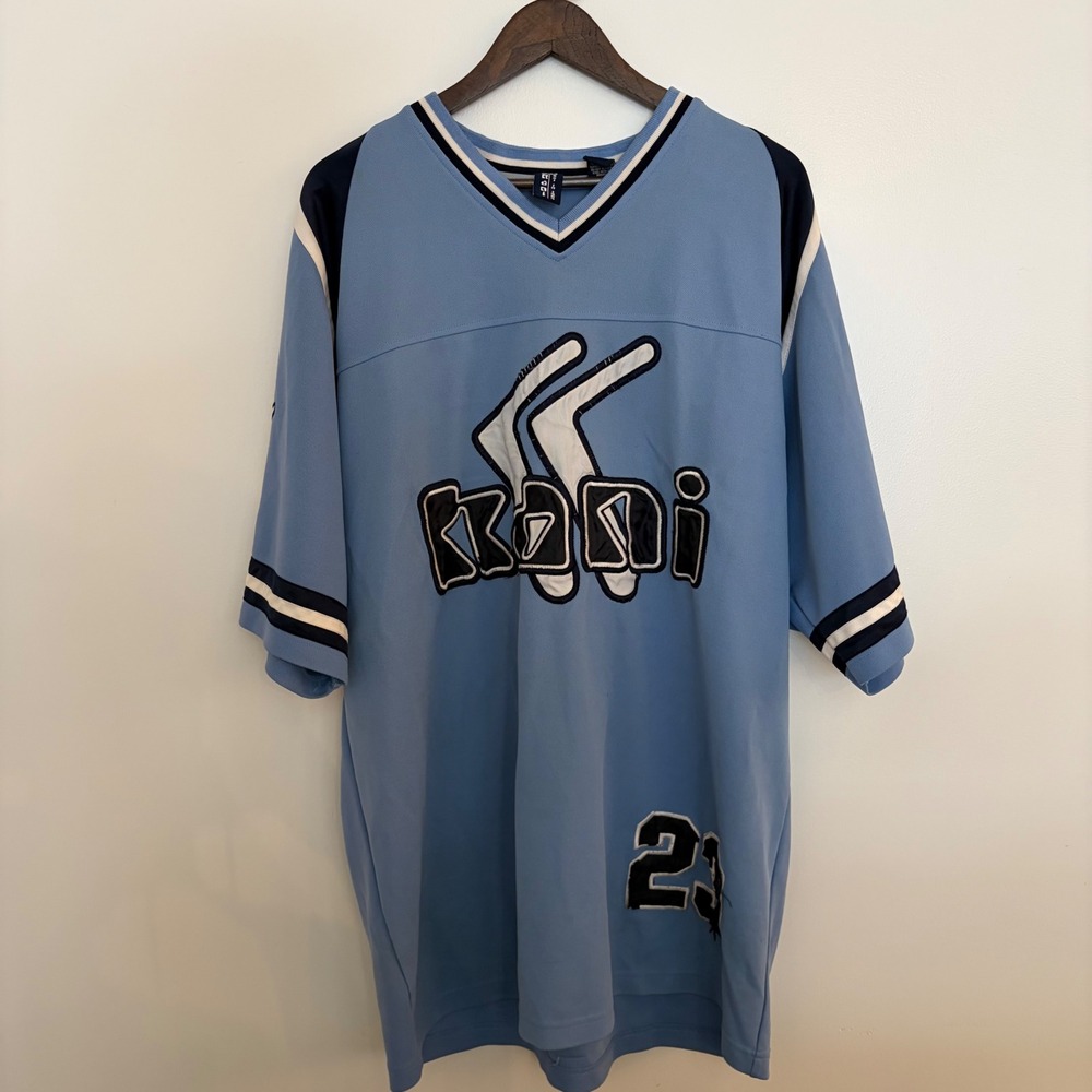 Vintage Karl Kani Jersey Blue 23 Hip Hop Streetwear Mesh Shirt XL